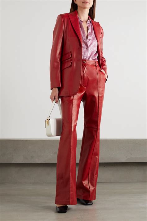 gucci red leather blazer|Gucci ladies blazer.